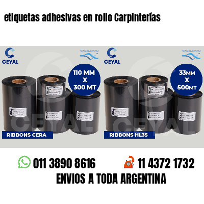 etiquetas adhesivas en rollo Carpinterías