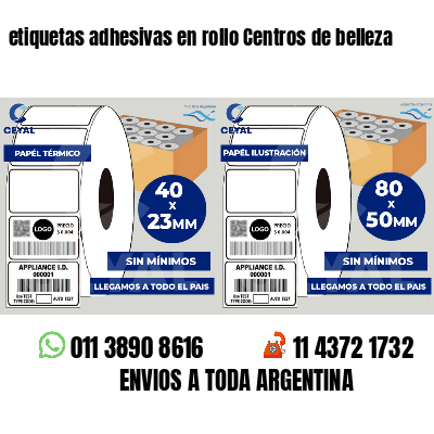 etiquetas adhesivas en rollo Centros de belleza