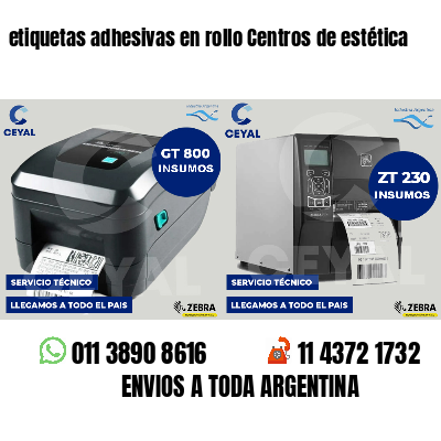 etiquetas adhesivas en rollo Centros de estética