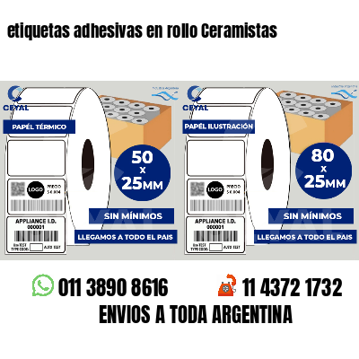 etiquetas adhesivas en rollo Ceramistas