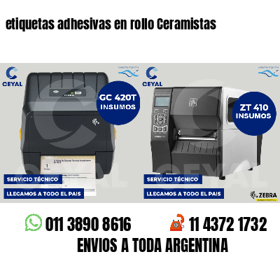 etiquetas adhesivas en rollo Ceramistas