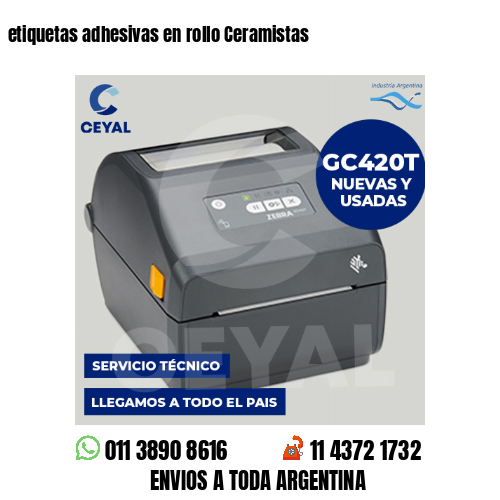 etiquetas adhesivas en rollo Ceramistas
