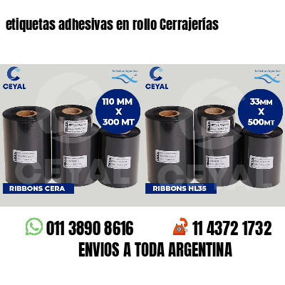etiquetas adhesivas en rollo Cerrajerías