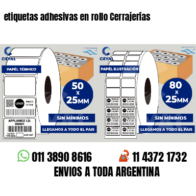 etiquetas adhesivas en rollo Cerrajerías