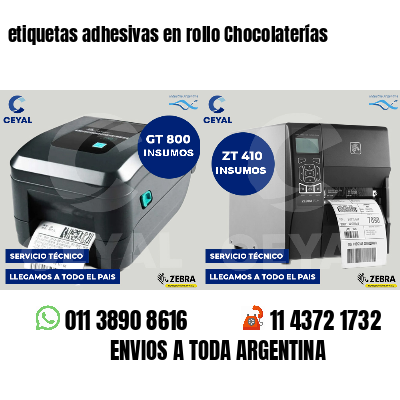 etiquetas adhesivas en rollo Chocolaterías