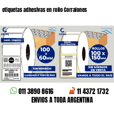 etiquetas adhesivas en rollo Corralones