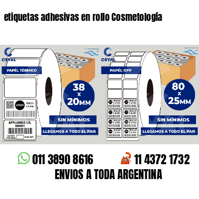 etiquetas adhesivas en rollo Cosmetología