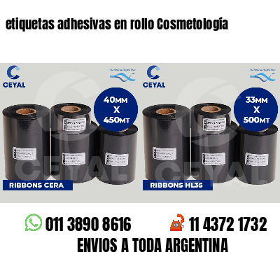 etiquetas adhesivas en rollo Cosmetología