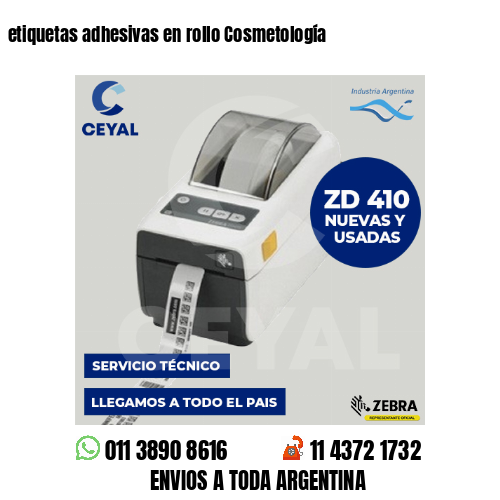 etiquetas adhesivas en rollo Cosmetología