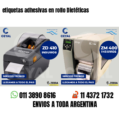 etiquetas adhesivas en rollo Dietéticas