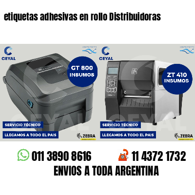 etiquetas adhesivas en rollo Distribuidoras