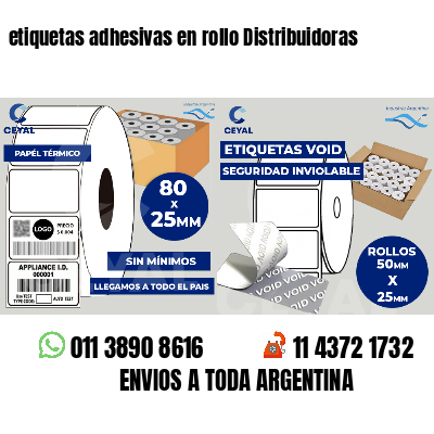 etiquetas adhesivas en rollo Distribuidoras