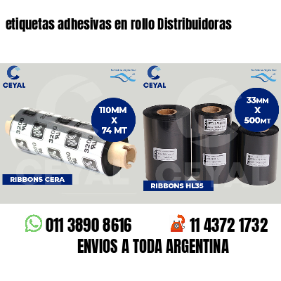 etiquetas adhesivas en rollo Distribuidoras