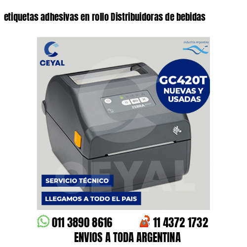 etiquetas adhesivas en rollo Distribuidoras de bebidas
