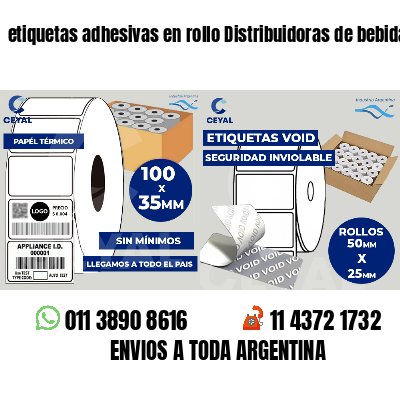 etiquetas adhesivas en rollo Distribuidoras de bebidas