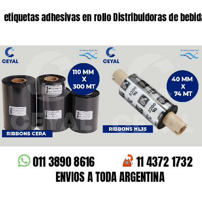 etiquetas adhesivas en rollo Distribuidoras de bebidas