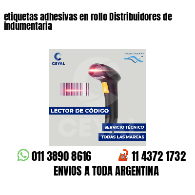 etiquetas adhesivas en rollo Distribuidores de indumentaria