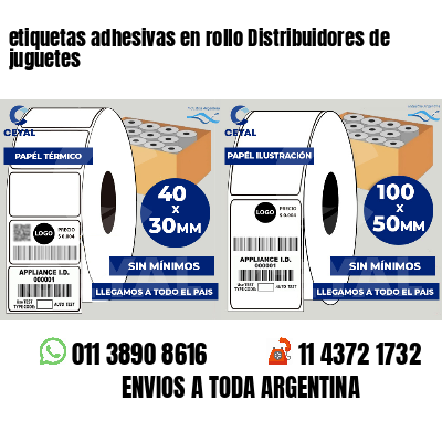 etiquetas adhesivas en rollo Distribuidores de juguetes