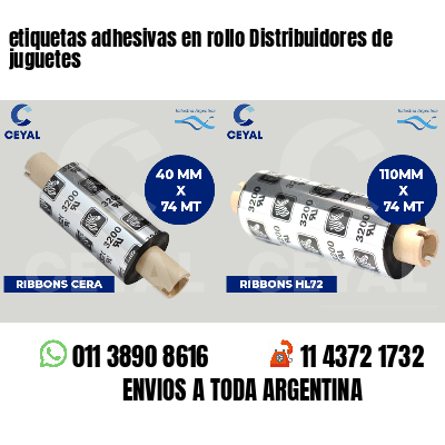 etiquetas adhesivas en rollo Distribuidores de juguetes