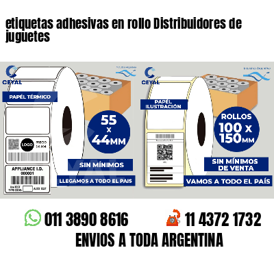 etiquetas adhesivas en rollo Distribuidores de juguetes