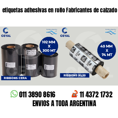 etiquetas adhesivas en rollo Fabricantes de calzado