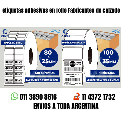 etiquetas adhesivas en rollo Fabricantes de calzado