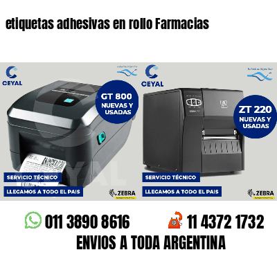 etiquetas adhesivas en rollo Farmacias