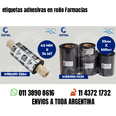 etiquetas adhesivas en rollo Farmacias