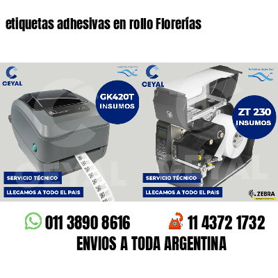 etiquetas adhesivas en rollo Florerías
