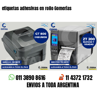 etiquetas adhesivas en rollo Gomerías