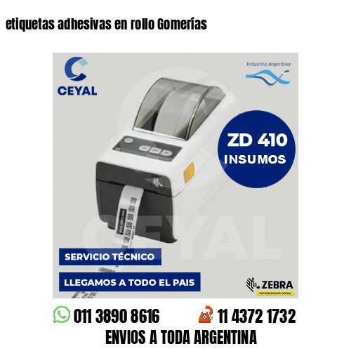 etiquetas adhesivas en rollo Gomerías