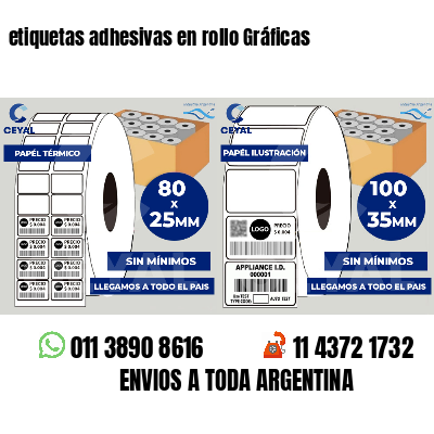 etiquetas adhesivas en rollo Gráficas