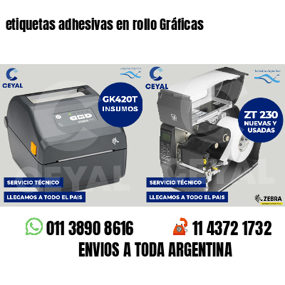 etiquetas adhesivas en rollo Gráficas