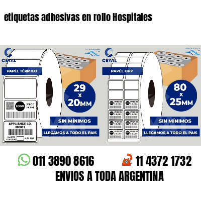 etiquetas adhesivas en rollo Hospitales