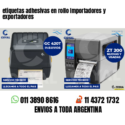 etiquetas adhesivas en rollo Importadores y exportadores