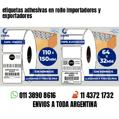 etiquetas adhesivas en rollo Importadores y exportadores