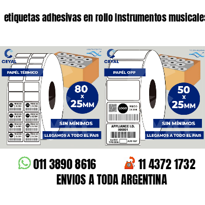 etiquetas adhesivas en rollo Instrumentos musicales