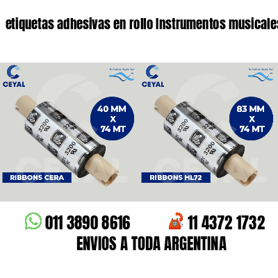 etiquetas adhesivas en rollo Instrumentos musicales