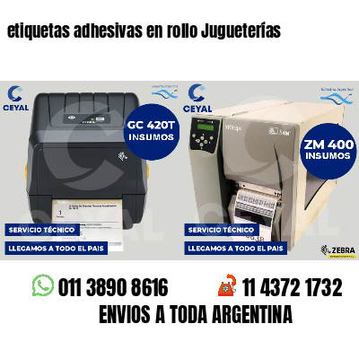 etiquetas adhesivas en rollo Jugueterías