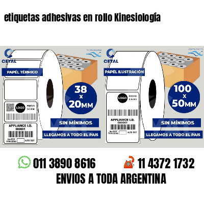 etiquetas adhesivas en rollo Kinesiología