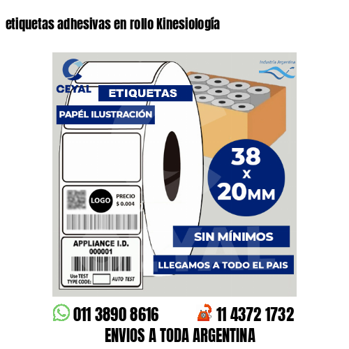 etiquetas adhesivas en rollo Kinesiología
