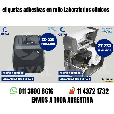 etiquetas adhesivas en rollo Laboratorios clínicos