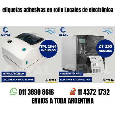 etiquetas adhesivas en rollo Locales de electrónica