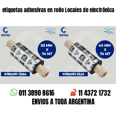 etiquetas adhesivas en rollo Locales de electrónica