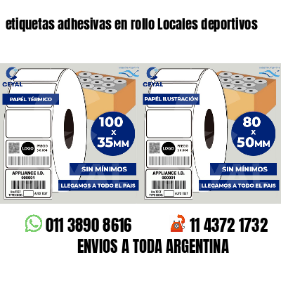 etiquetas adhesivas en rollo Locales deportivos