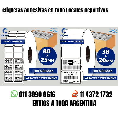 etiquetas adhesivas en rollo Locales deportivos