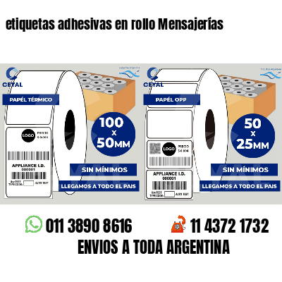 etiquetas adhesivas en rollo Mensajerías