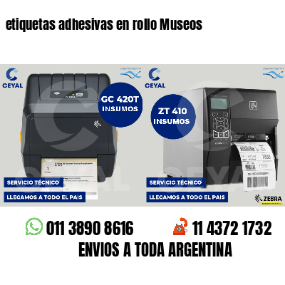 etiquetas adhesivas en rollo Museos