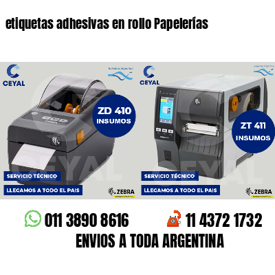 etiquetas adhesivas en rollo Papelerías