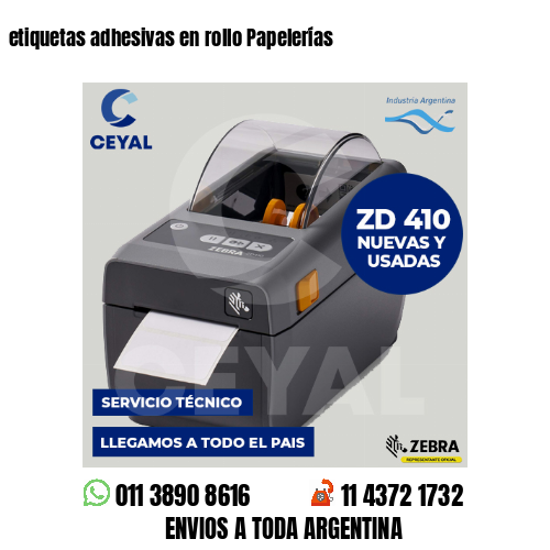 etiquetas adhesivas en rollo Papelerías
